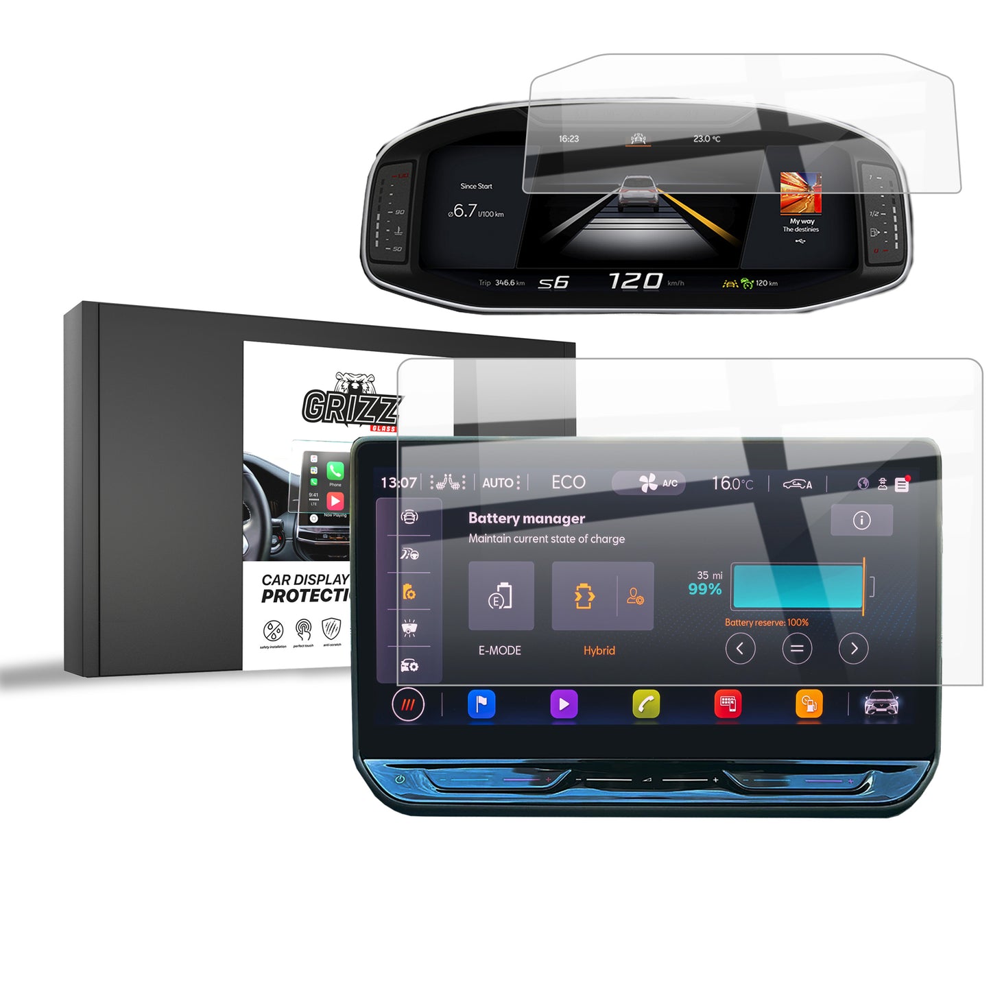 Ceramic screen film Cupra Terramar 12.9 (2024-2025) Grizz 2in1