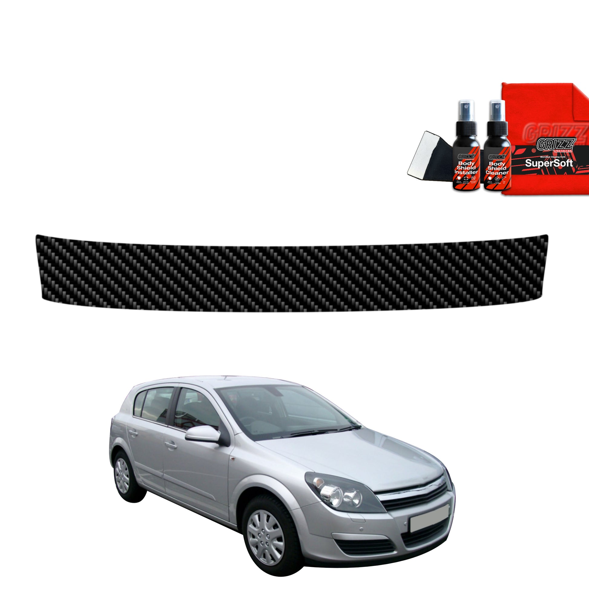 Carbon fiber film for the trunk sill Opel Astra H Hatchback 5D (2004-2014)