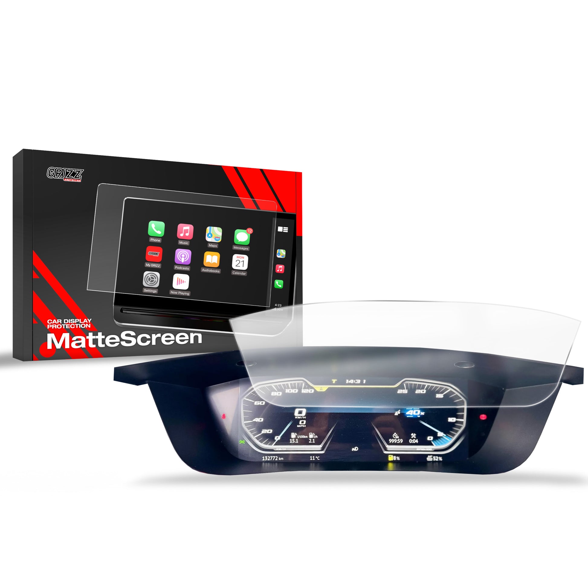 Anti-fingerprint screen film DAF XG NGD Virtual Cockpit Matte Grizz