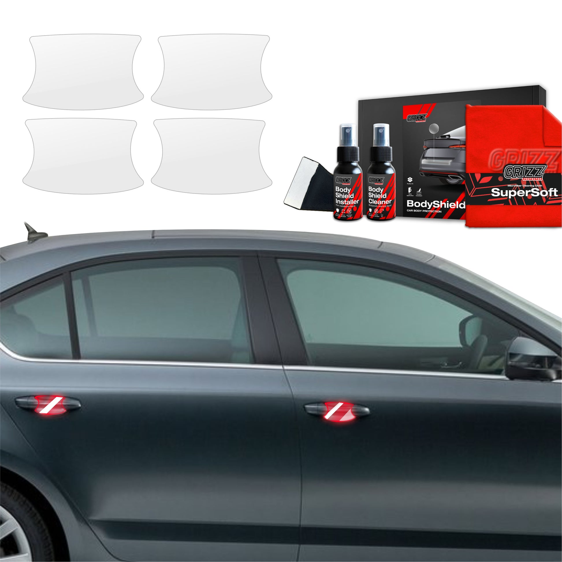 4in1 Protective film under door handles Skoda Octavia 3 (2017-2020)
