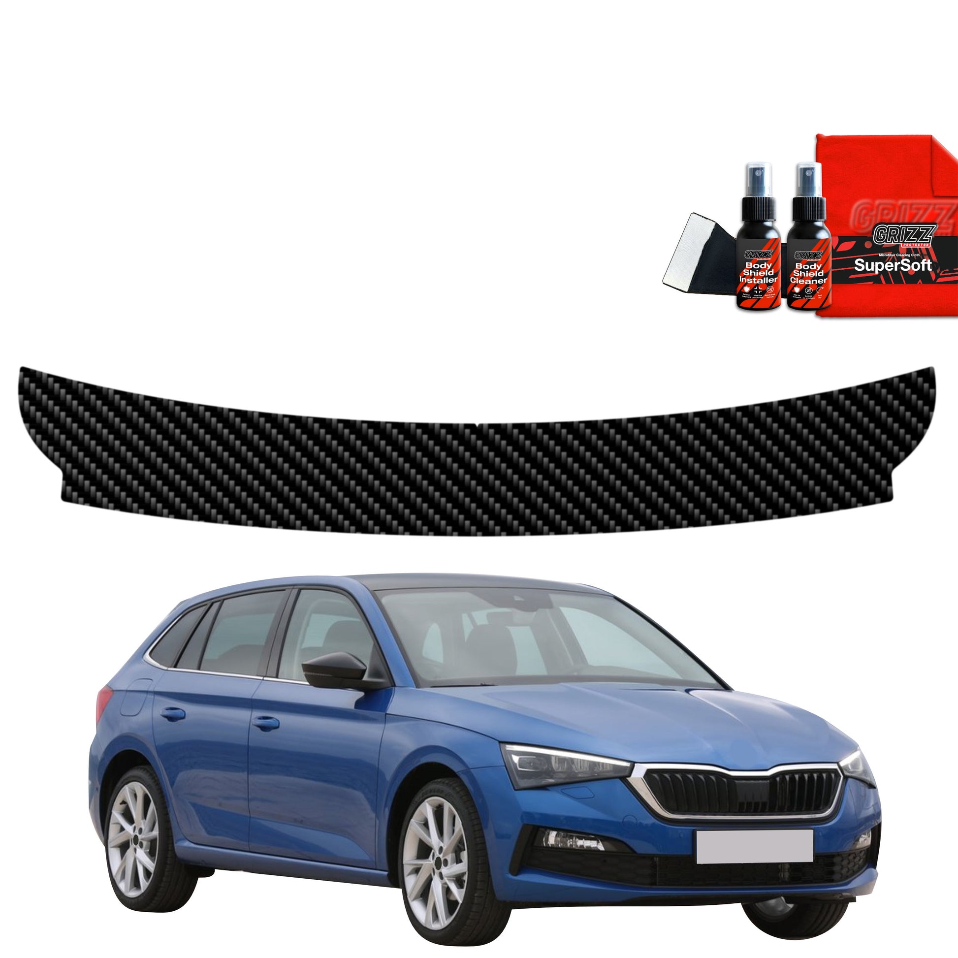 Carbon fiber film for the trunk sill Skoda Scala (2019-2023)