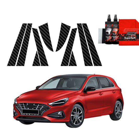 10in1 Anglies pluošto plėvelė statramsčiams Hyundai i30 Hatchback (2020-2025)