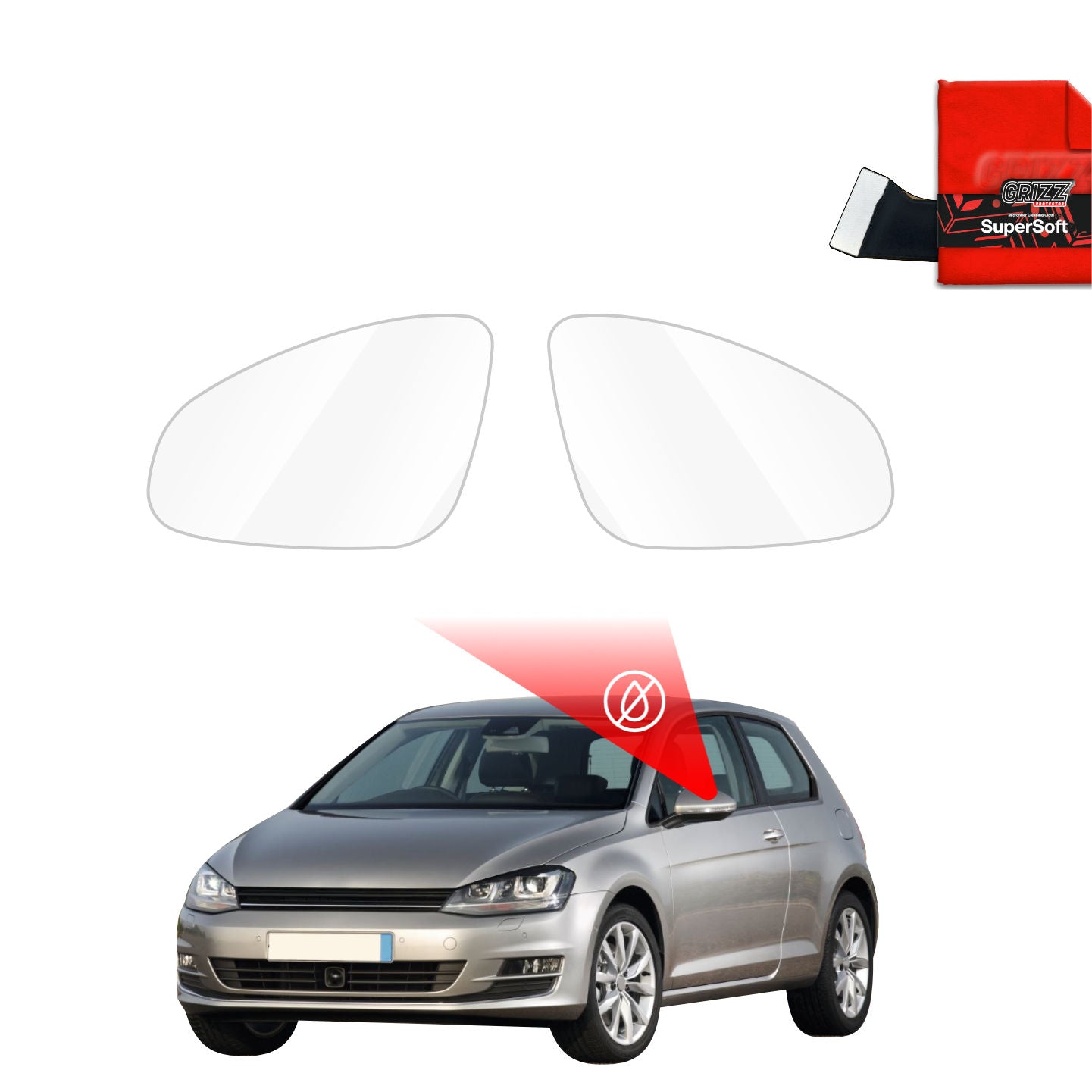 Atspari lietui plėvelė veidrodėliams Volkswagen Golf 7 Hatchback 3D (2012-2020)
