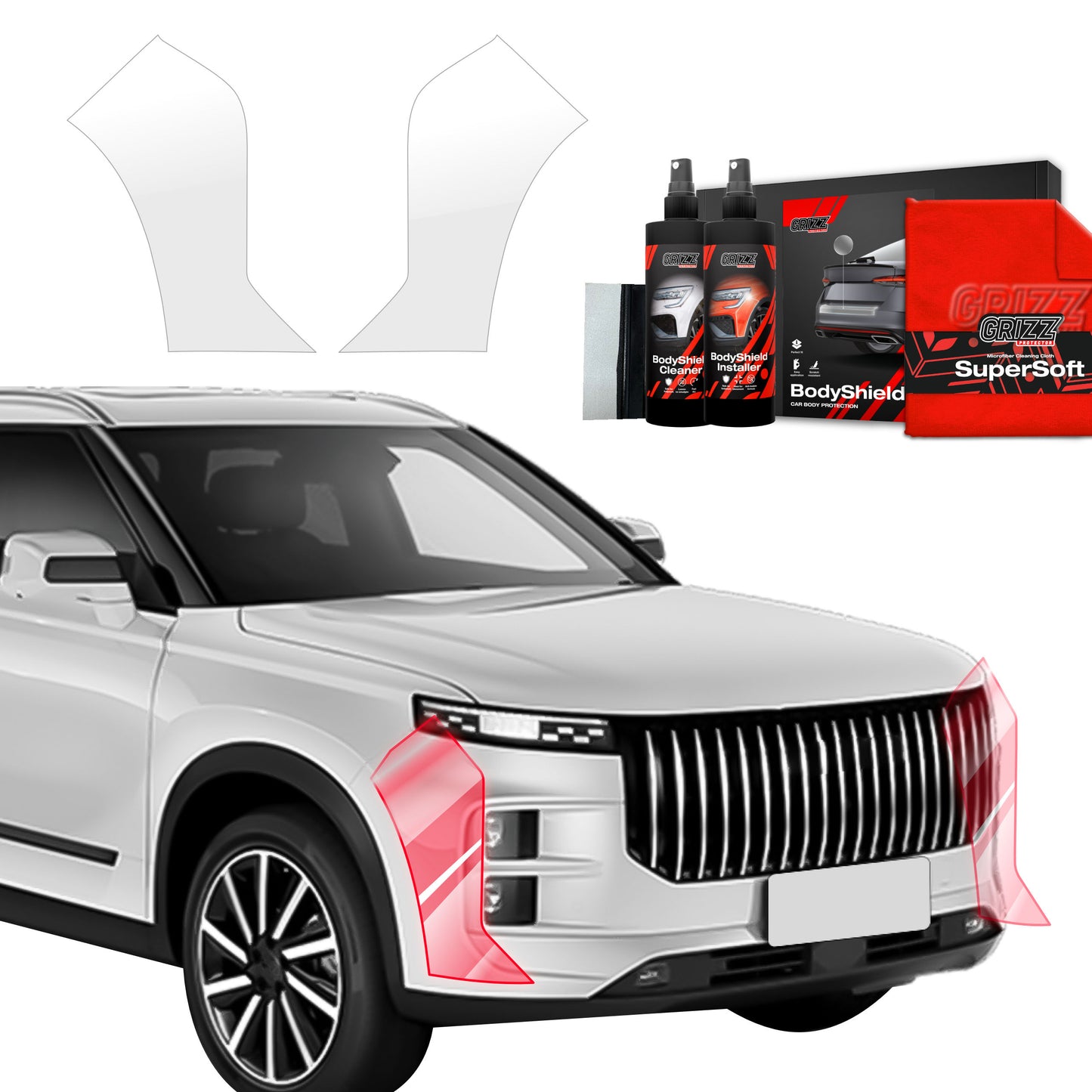 2in1 Protective film for the side of the bumper for  Jaecoo J7 (2024-2025)