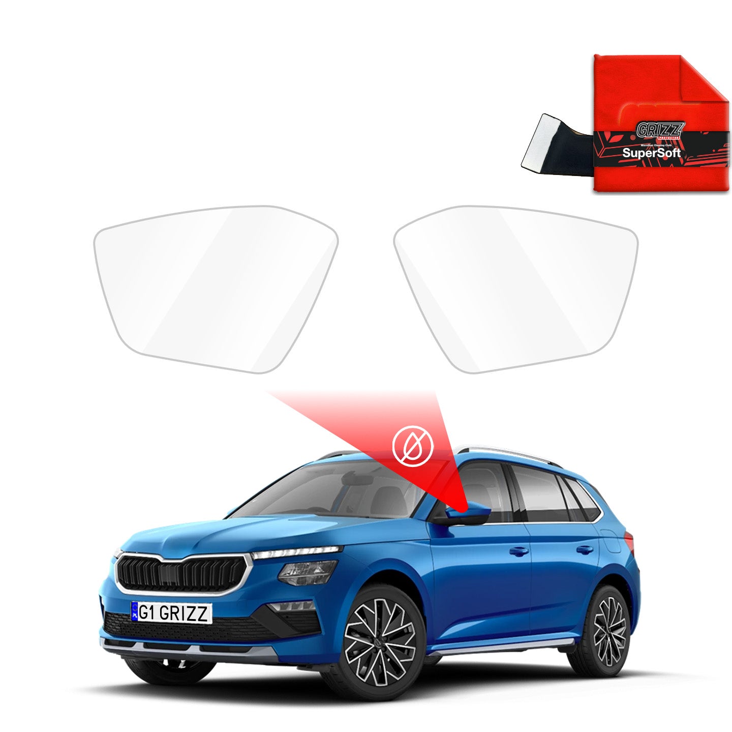 Rainproof mirror film for Skoda Kamiq (2019-2023)