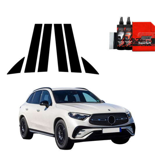 6in1 Juoda plėvelė statramsčiams Mercedes-Benz GLC C254 (2023-2025)