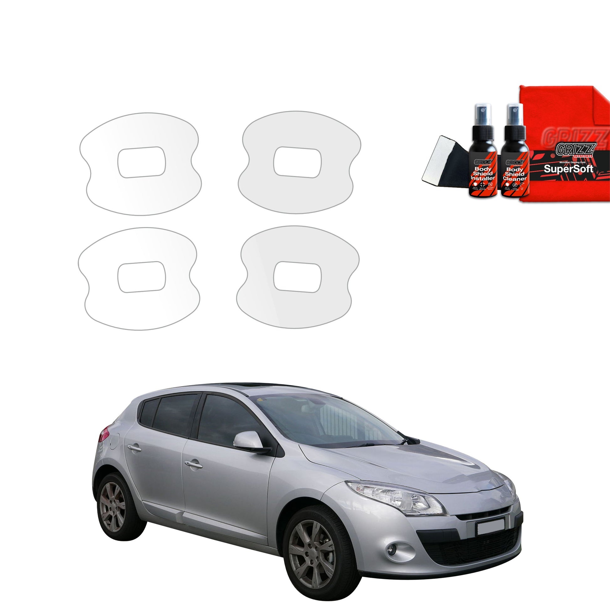 4in1 Protective film under door handles Renault Megane 3 Kombi 5D (2008-2012)