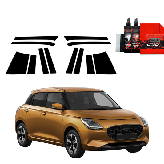 12in1 Juoda plėvelė statramsčiams Suzuki Swift (2024-2025)