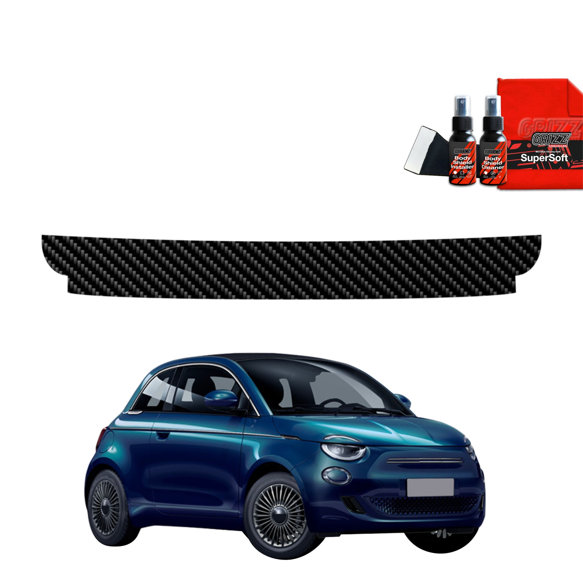 Carbon fiber film for the trunk sill Fiat 500 (2016-2025)