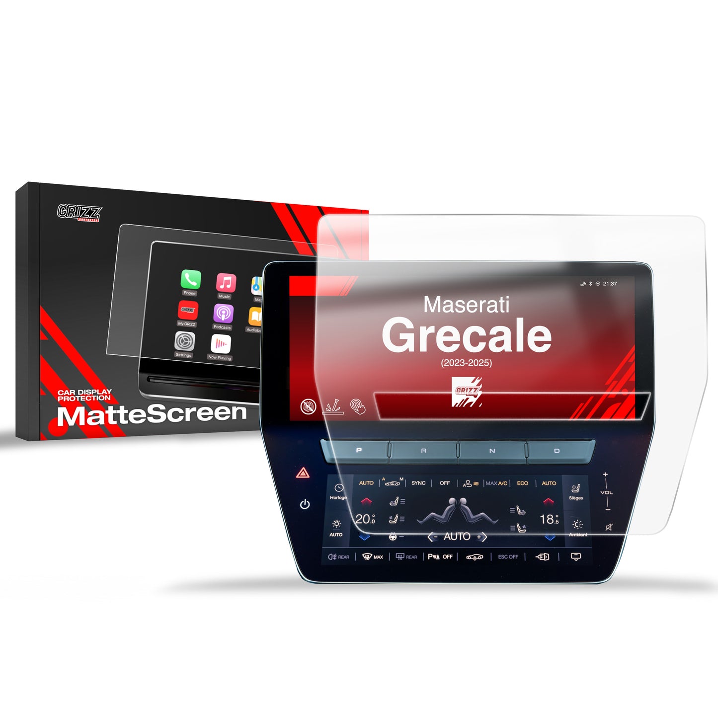 Anti-fingerprint screen film Maserati Grecale (2023-2025) Matte Grizz