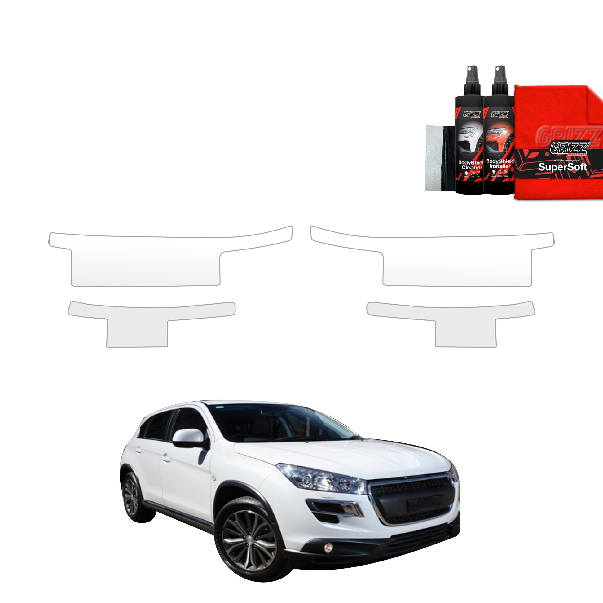 4in1 Protective film for sills for Peugeot 4008 (2012-2017)