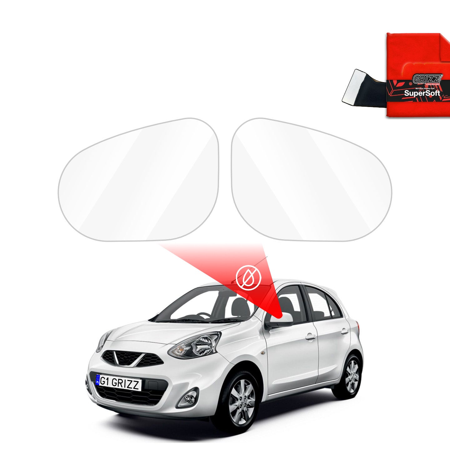 Rainproof mirror film for Nissan Micra (2014-2016)
