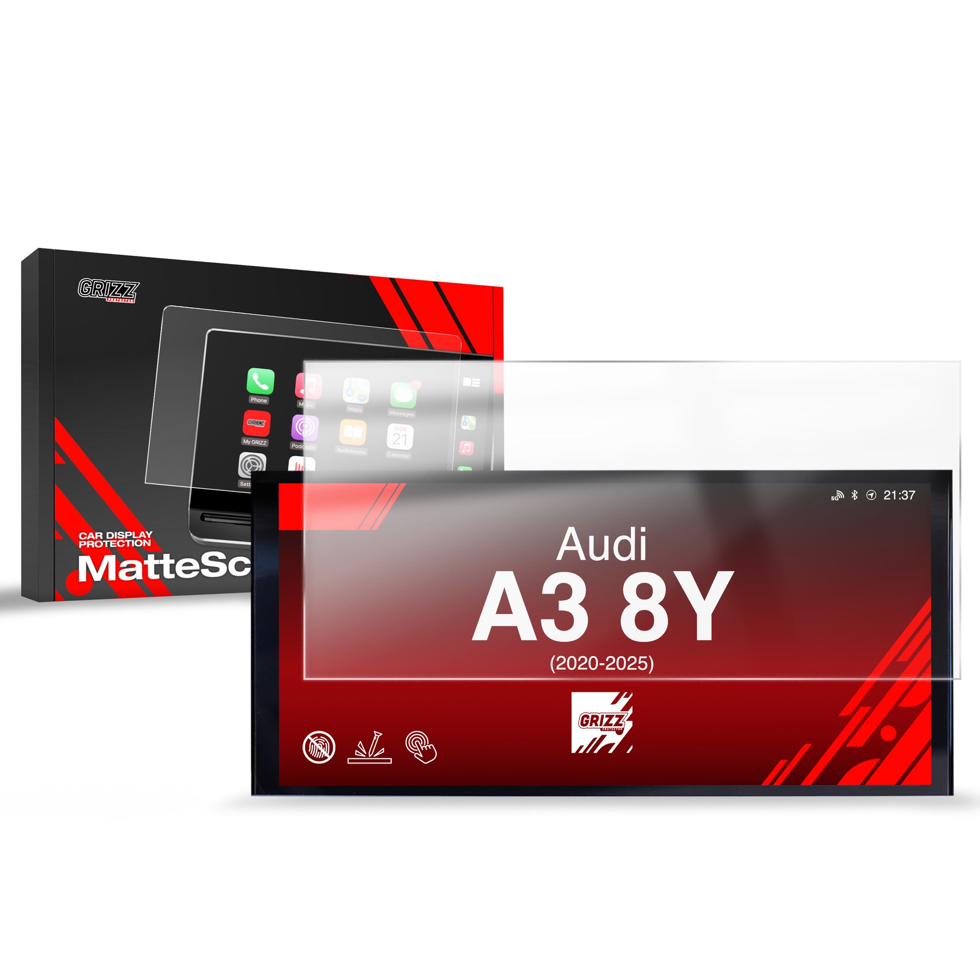 Ekrano plėvelė nuo pirštų atspaudų Audi A3 8Y (2020-2025) Matine Grizz