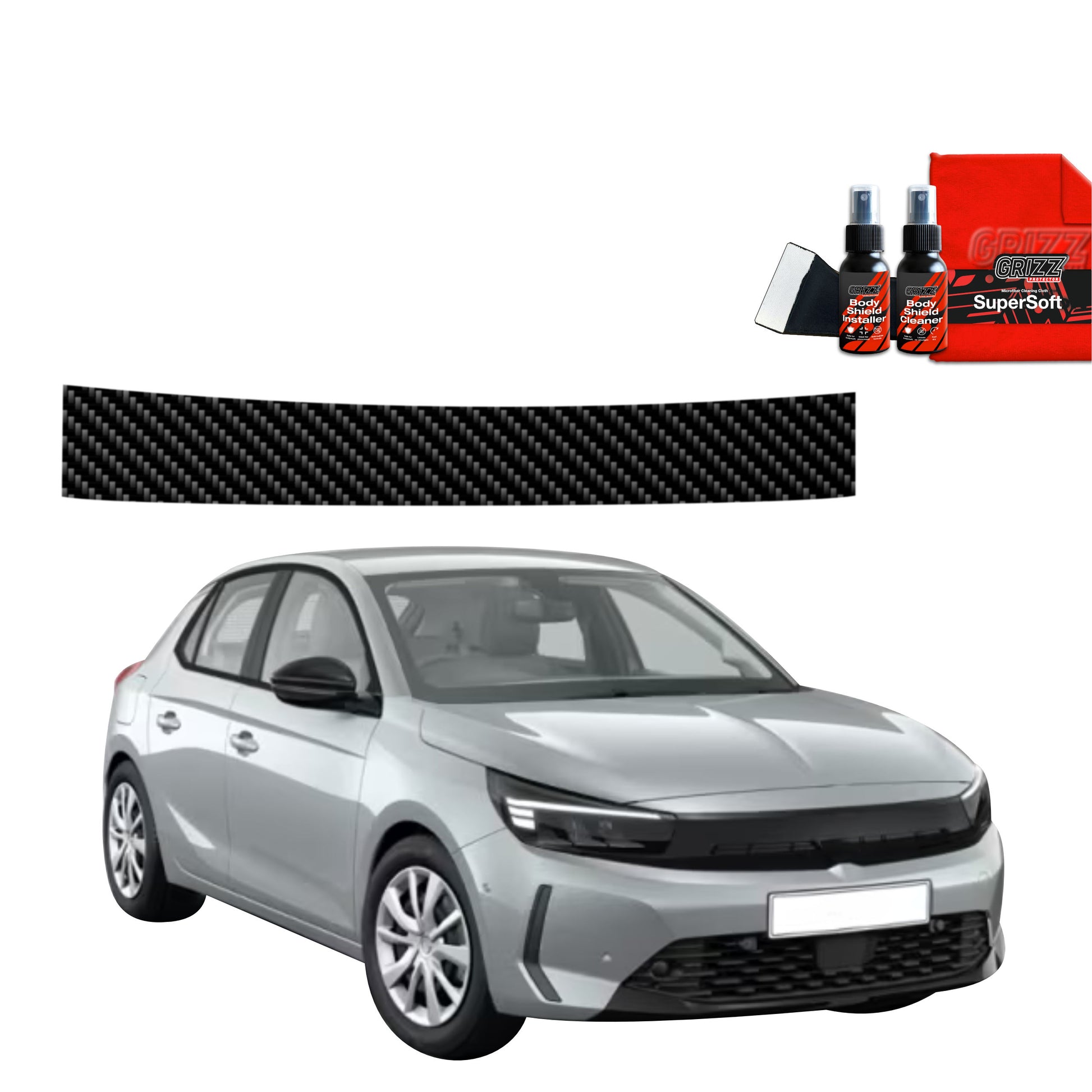 Carbon fiber film for the trunk sill Opel Corsa (2023-2025)