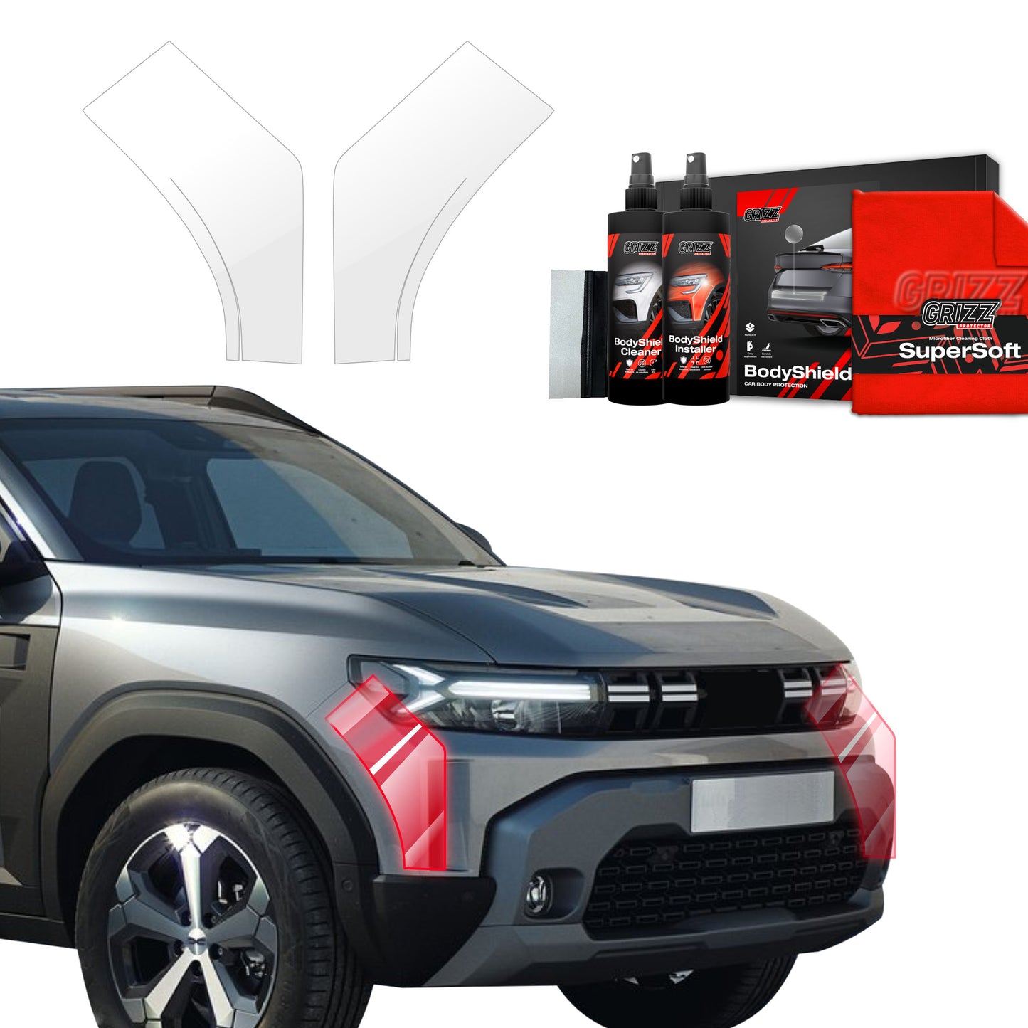 2in1 Protective film for bumper for Dacia Duster (2024-2025)