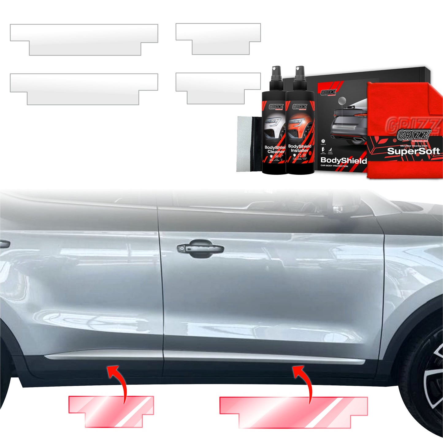 4in1 Protective film for sills for MG ZS Classic (2019-2025)