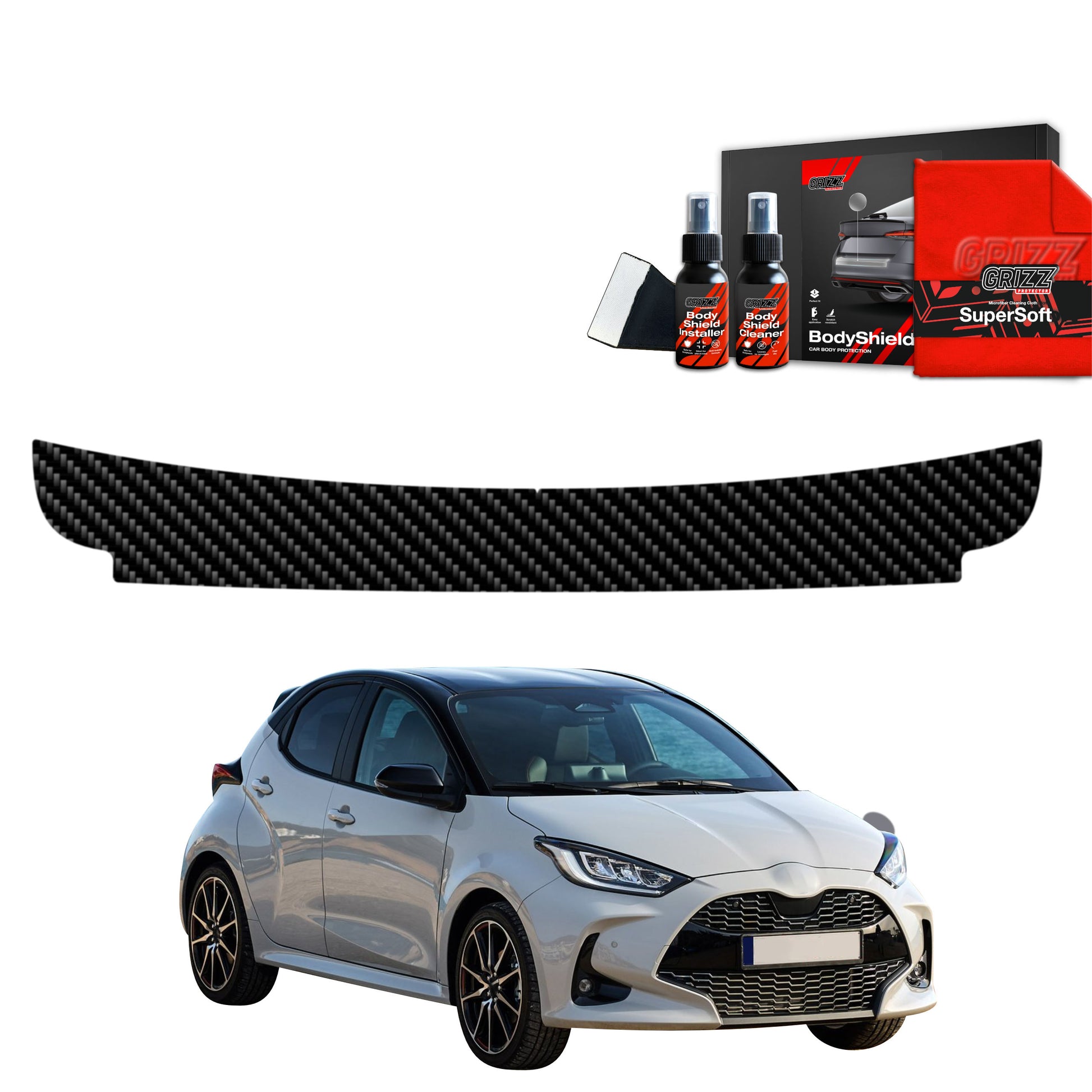 Anglies pluošto plėvelė bagažinės slenksčiui Toyota Yaris HEV (2020-2025)