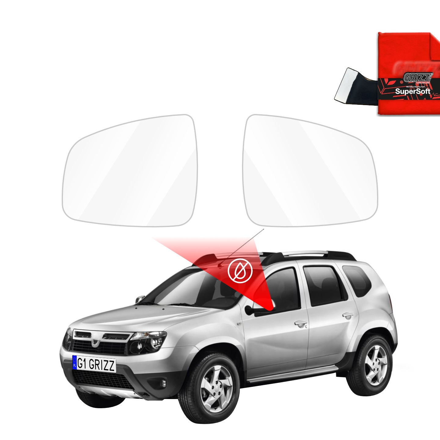 Rainproof mirror film Dacia Duster (2013-2017)
