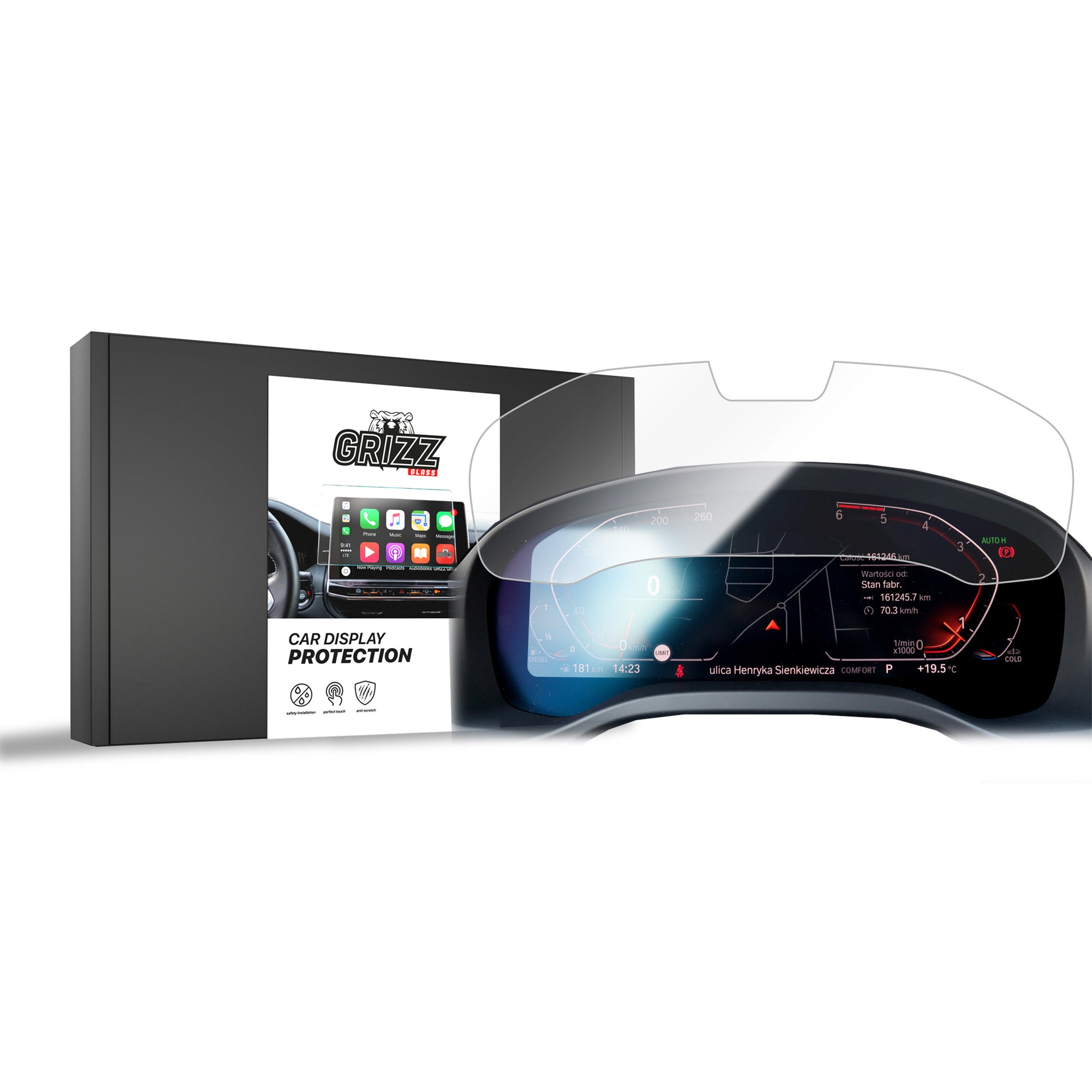 Keraminė ekrano plėvelė BMW 5 G30 Live Cockpit Sensor 12,3" (2016-2023) Grizz