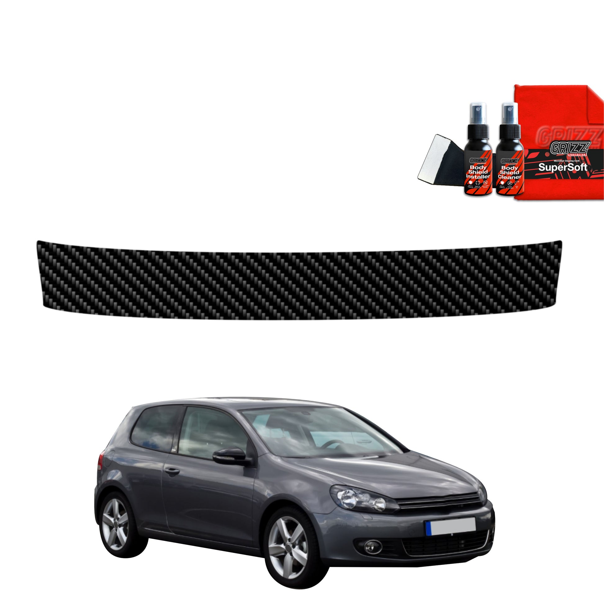 Carbon fiber film for the trunk sill Volkswagen Golf 6 Hatchback 3D (2008-2012)