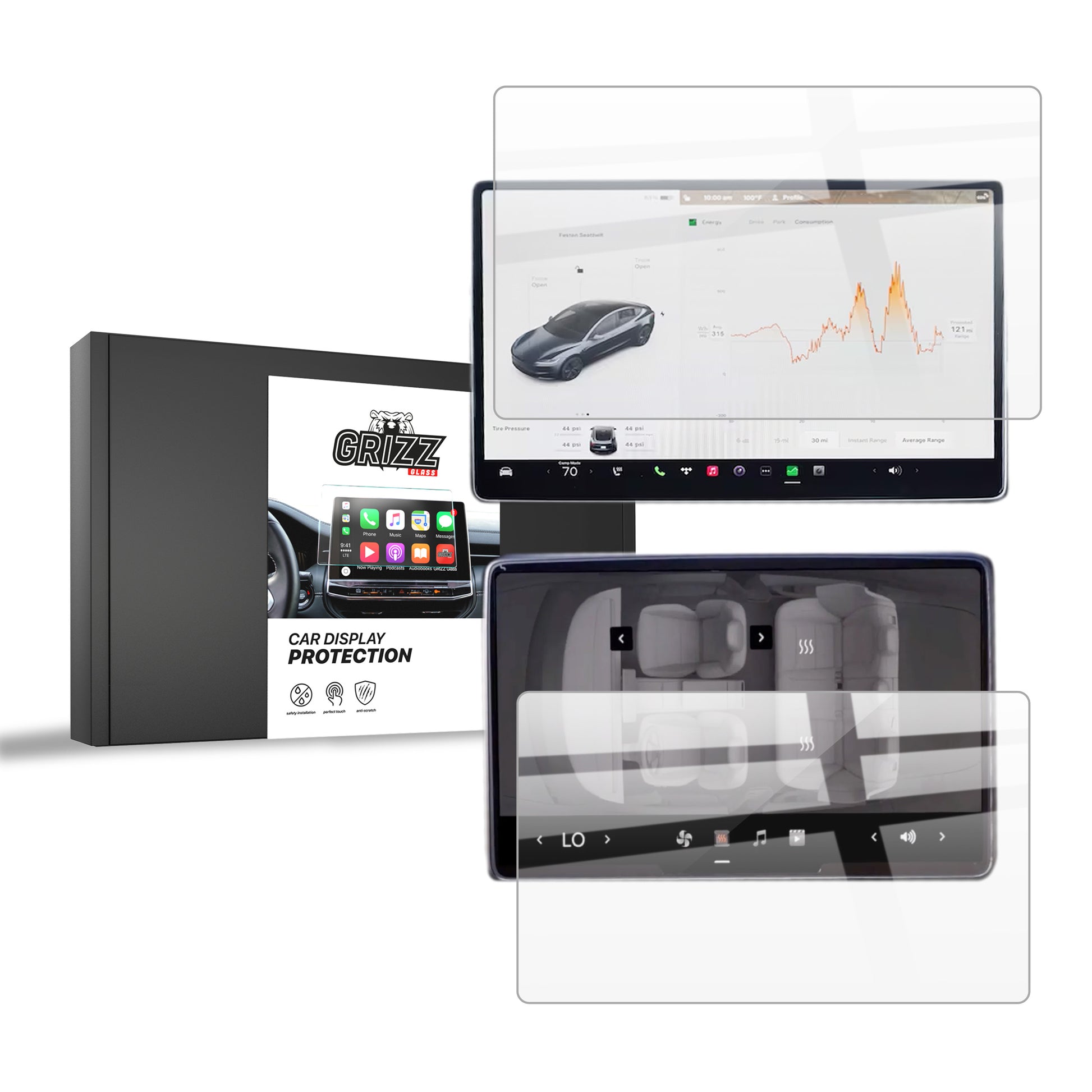Ceramic screen film Tesla Model Y Juniper (2024-2025) Grizz 2in1