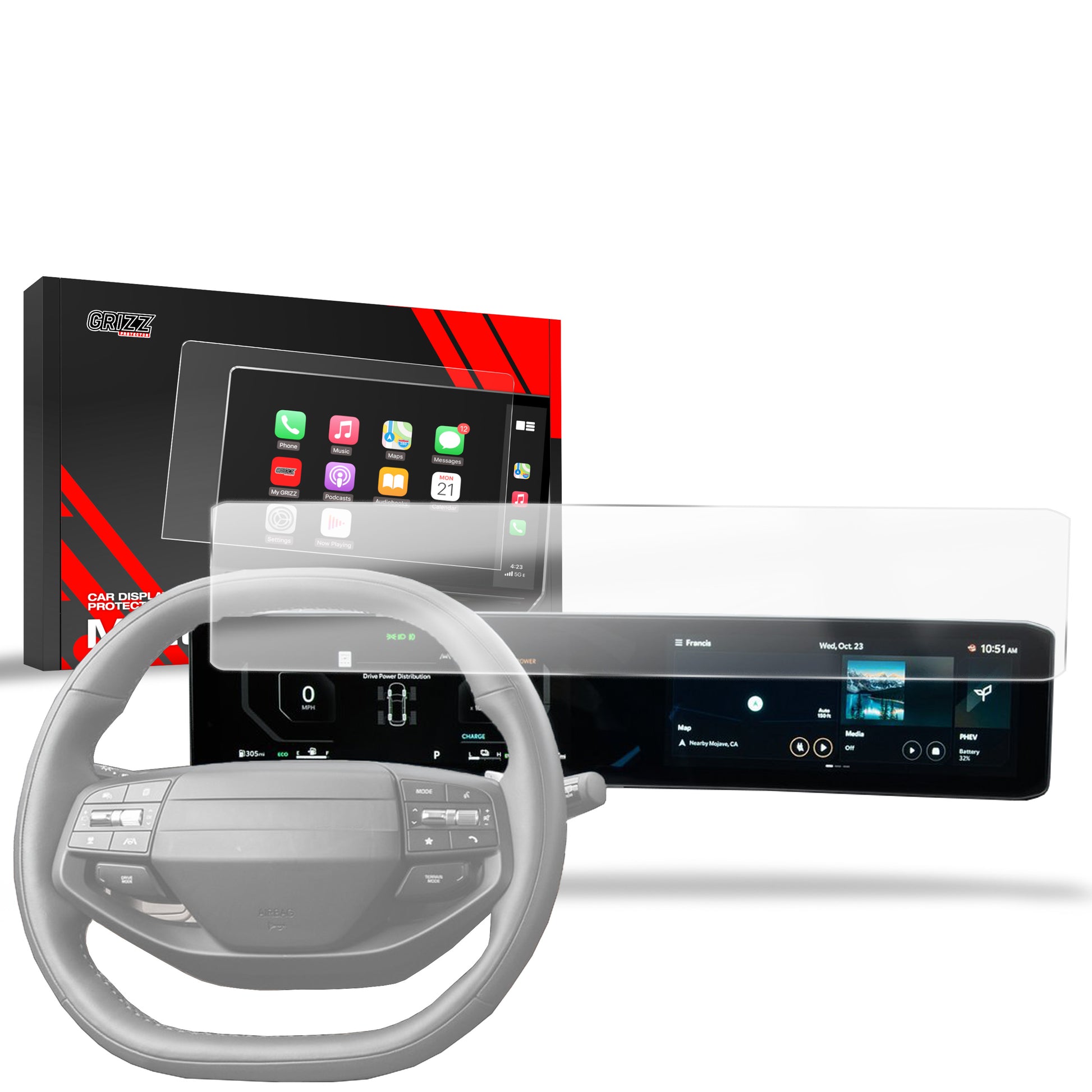 Anti-fingerprint screen protector Kia Sportage 5 Business Line Facelift 24" (2025) Matte Grizz