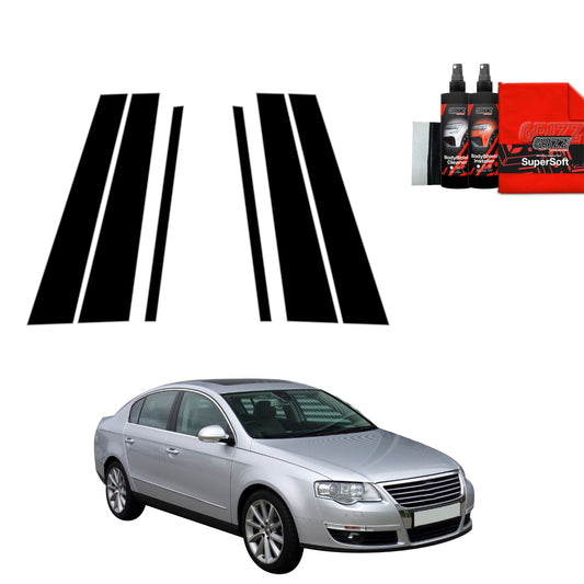 6in1 Juoda plėvelė statramsčiams Volkswagen Passat B6 Sedan (2005-2010)