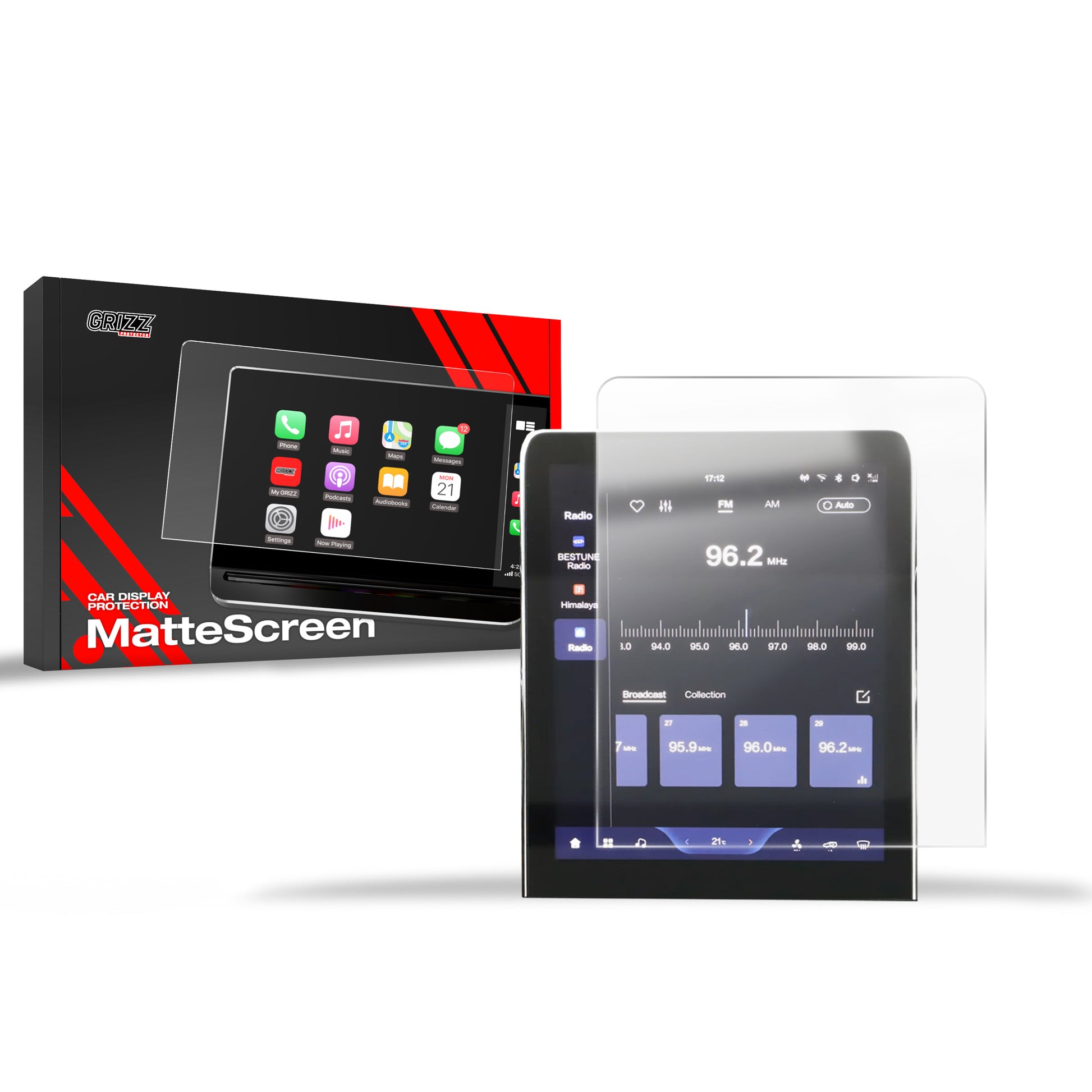 Anti-fingerprint screen film Bestune T90 12,6" (2023-2025) Matte Grizz