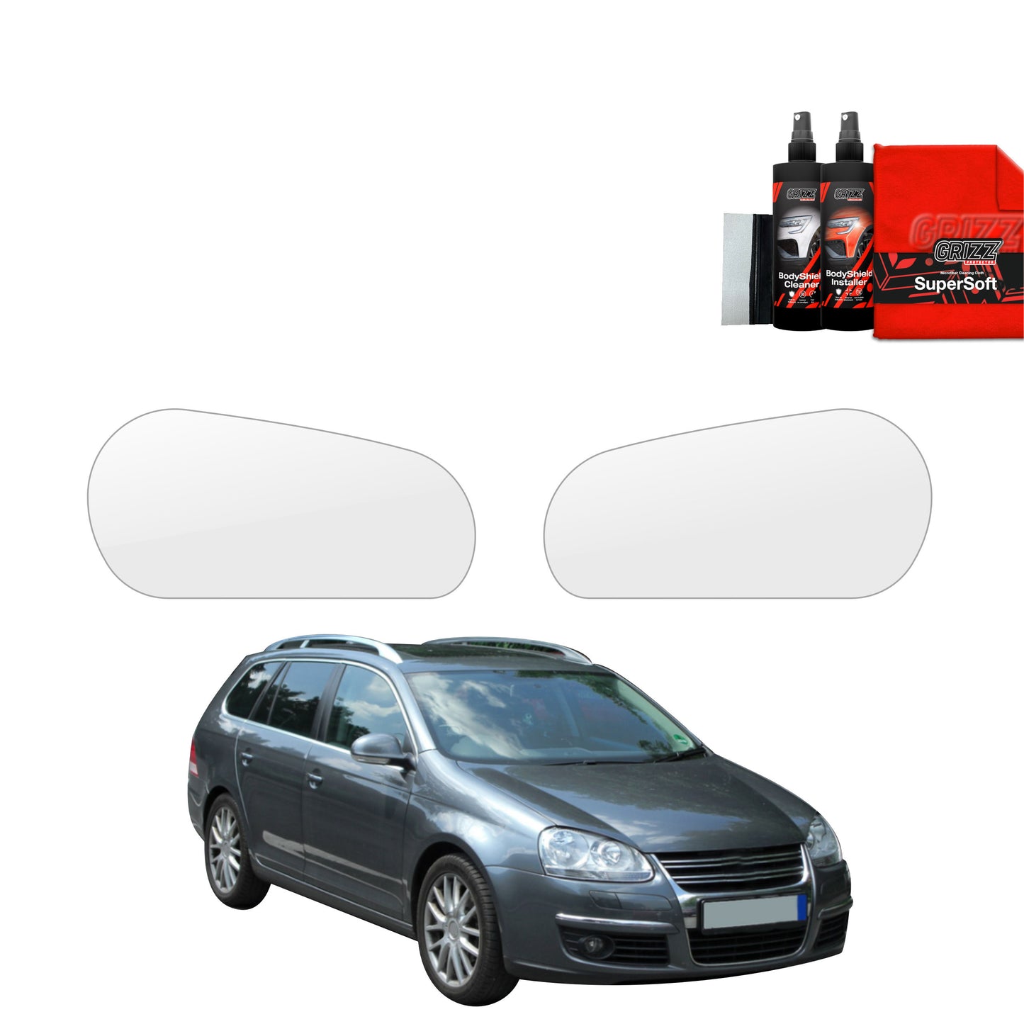 2in1 Protective film for lights for Volkswagen Golf 5 Variant (2003-2009)