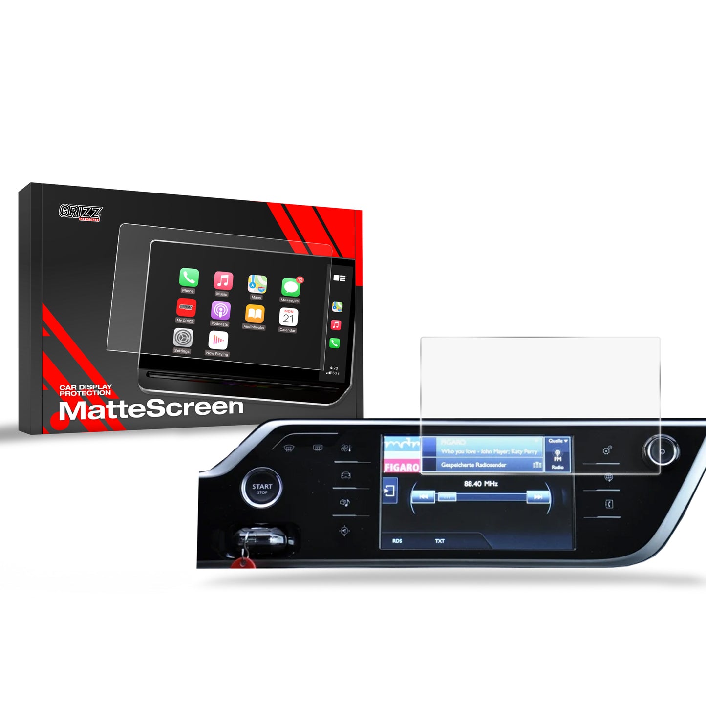 Anti-fingerprint screen film Citroen C4 Picasso (2014-2018) Matte Grizz