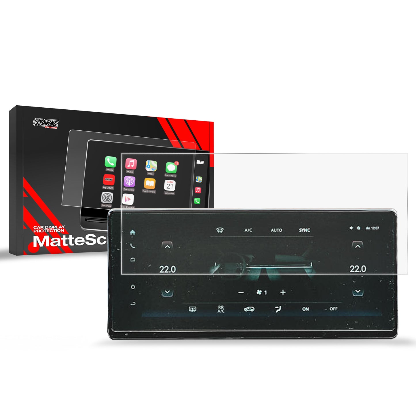 Anti-fingerprint screen film SsangYong Rexton 12,3" (2023-2025) Matte Grizz