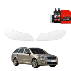 2in1 Protective film for headlights Skoda Octavia 2 Kombi Facelifting (2008-2013)