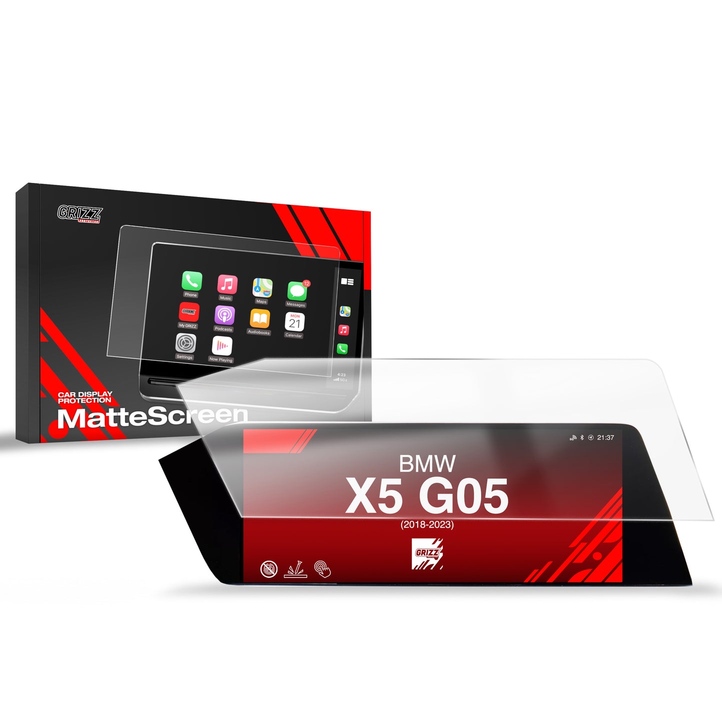 Anti-fingerprint screen film BMW X5 G05 12.3" (2018-2023) Matte Grizz