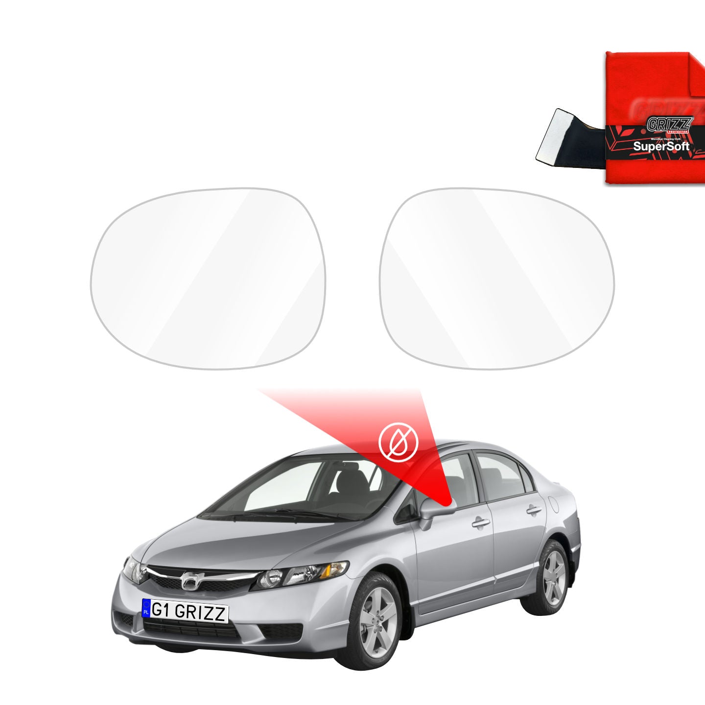 Atspari lietui plėvelė veidrodėliams Honda Civic 8 (2006-2011)