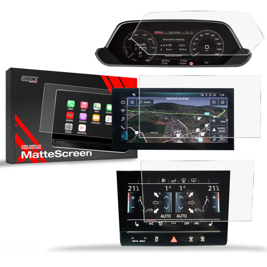 Anti-fingerprint screen film Audi Q8 e-tron (2022-2025) Matte Grizz 3in1