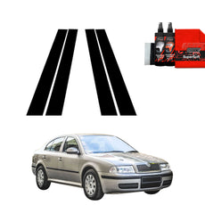 4in1 Black film for pillars Skoda Octavia (1996-2010)