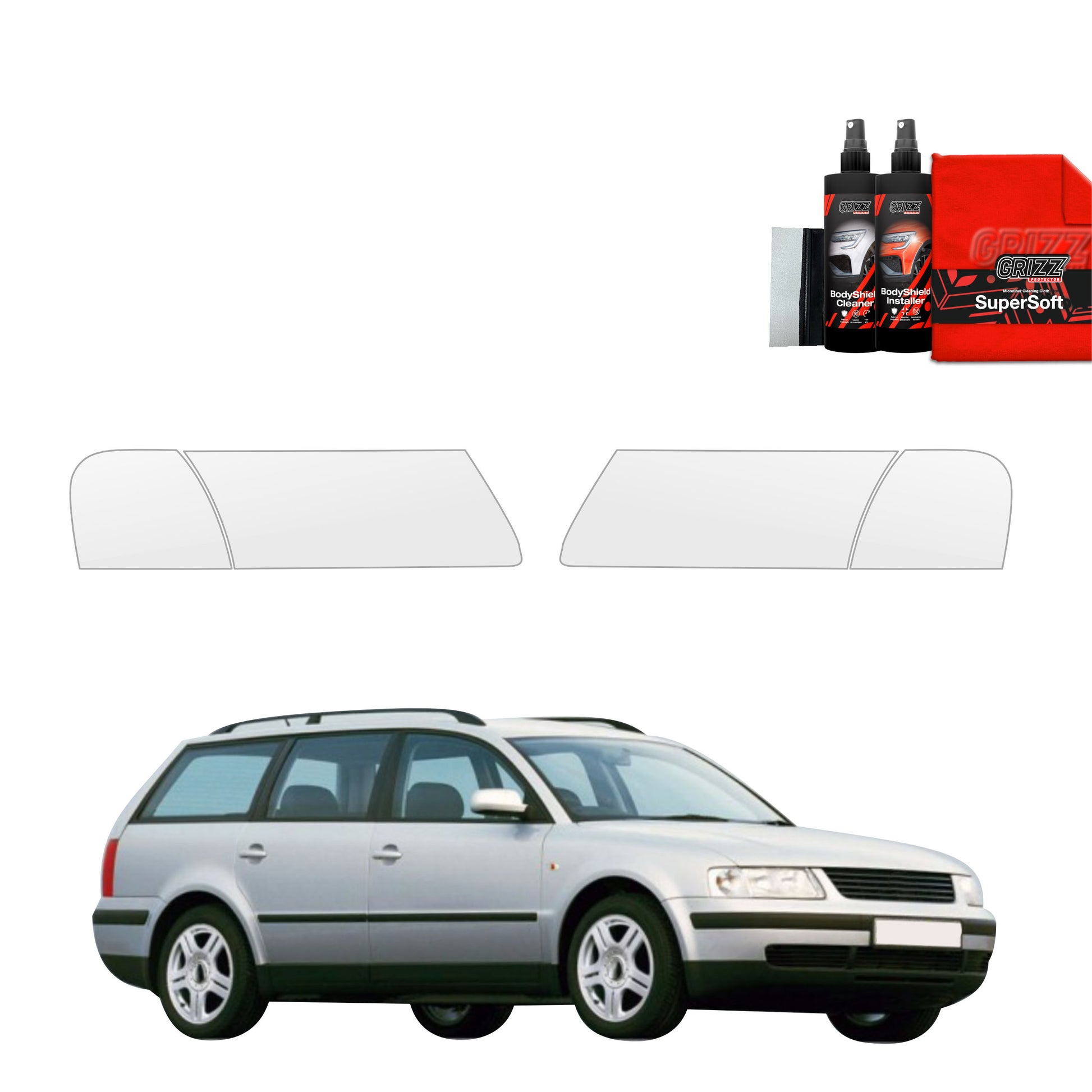 4in1 Apsauginė plėvelė žibintams  Volkswagen Passat B5 Variant (1996-2000)