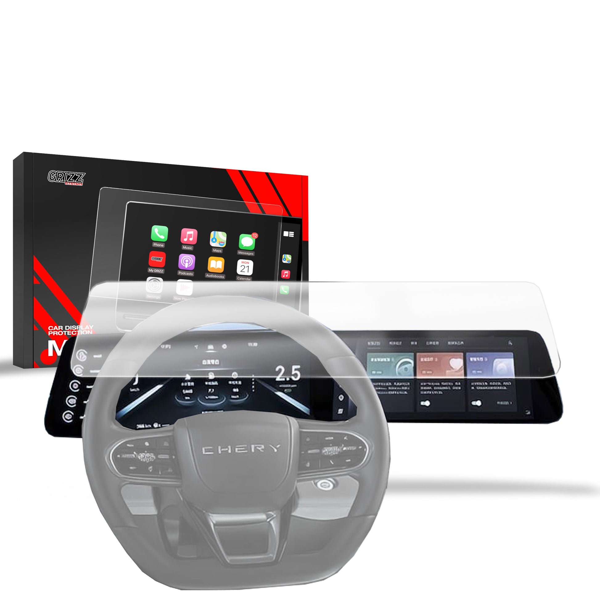 Anti-fingerprint screen film Chery Tiggo 7 24,6" (2025) Matte Grizz