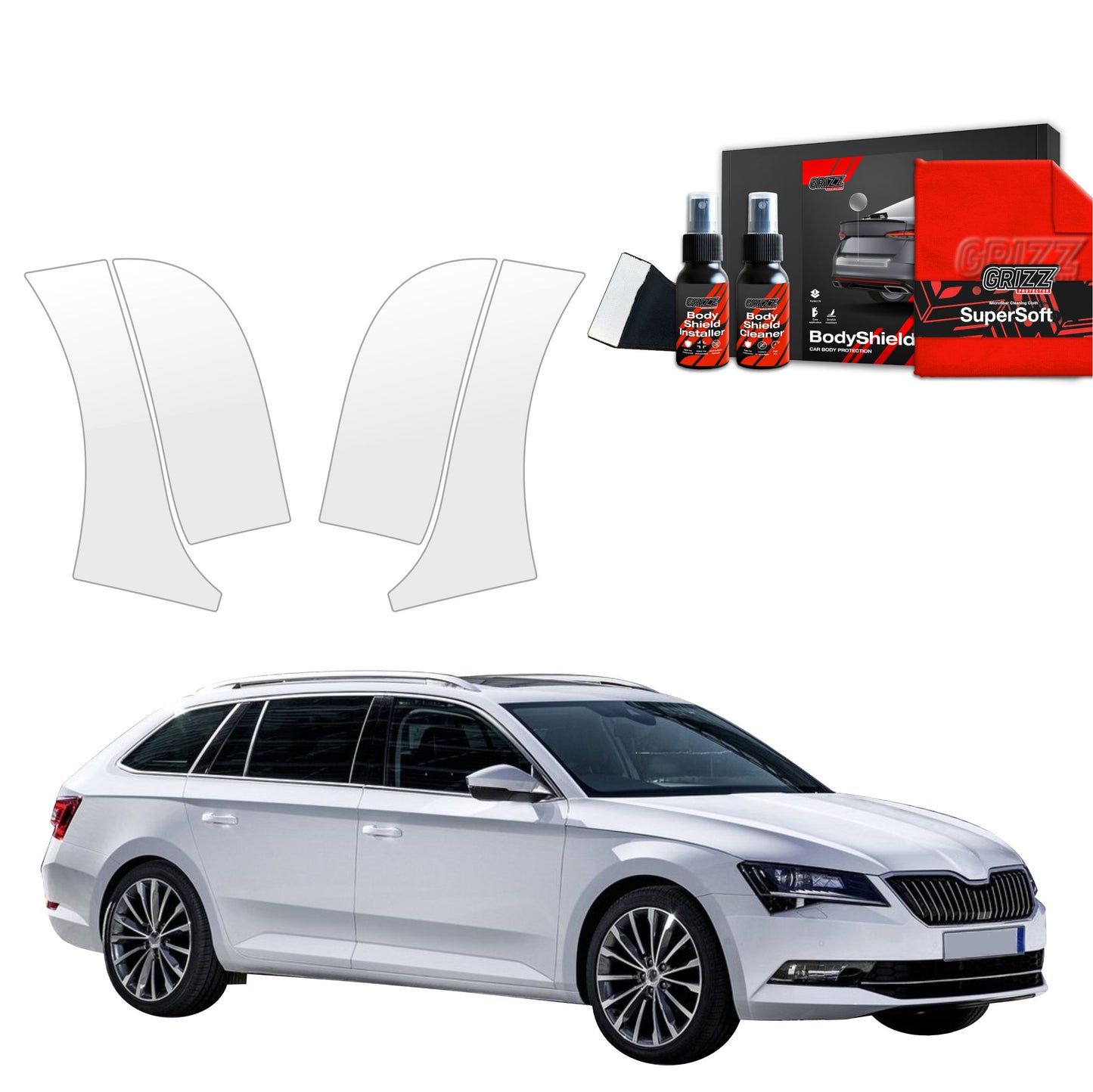 4in1 Protective film for wheel arches for Skoda Superb 3 Combi (2016-2019)
