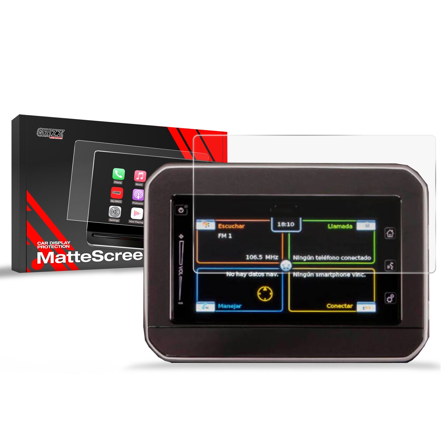 Anti-fingerprint screen film Suzuki Swift 7" (2017-2024) Matte Grizz