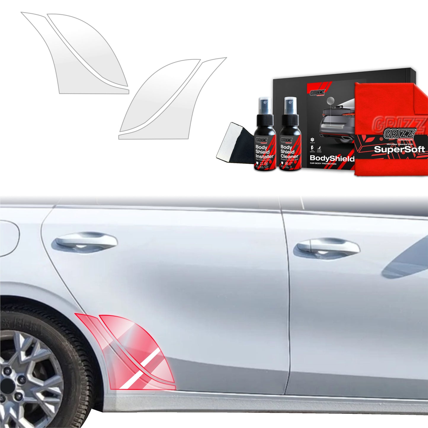 4in1 Protective film for wheel arches for Kia Ceed (2021-2025)