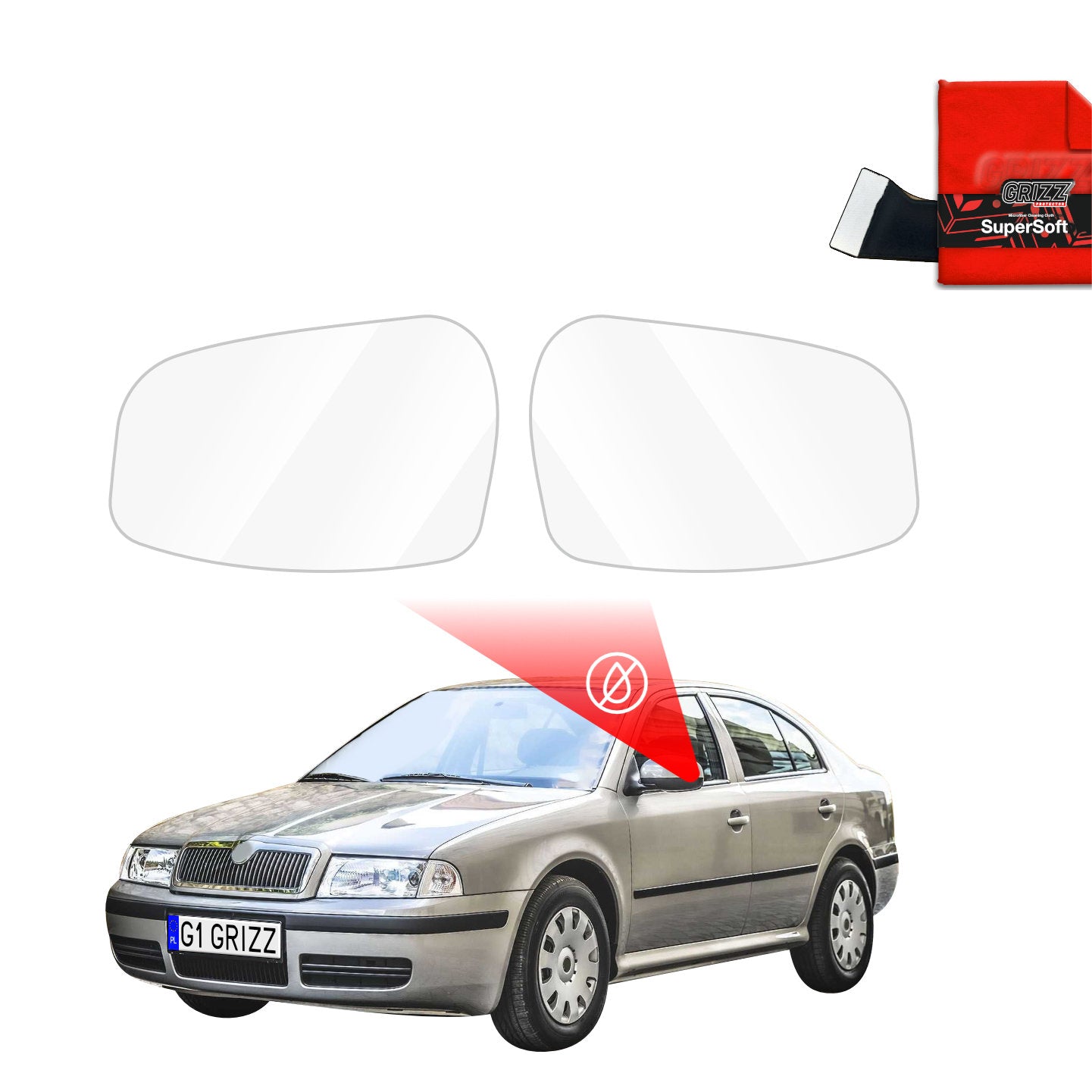 Rainproof mirror film Skoda Octavia (1996-2010)