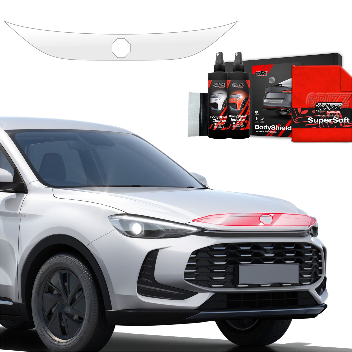 Protective film for hood for MG ZS Hybrid+ (2024-2025)