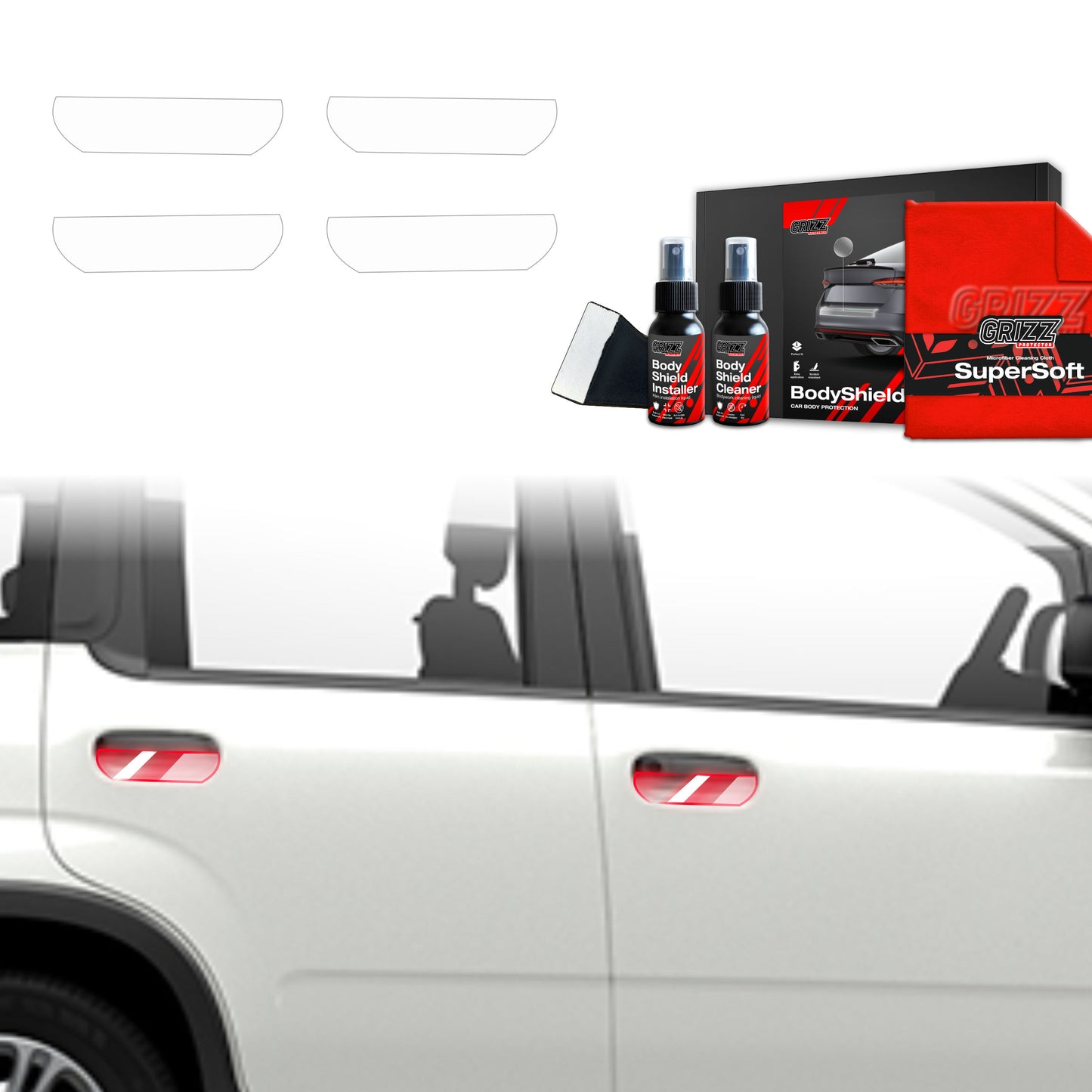 4in1 Protective film under door handles for Fiat Panda (2020-2025)