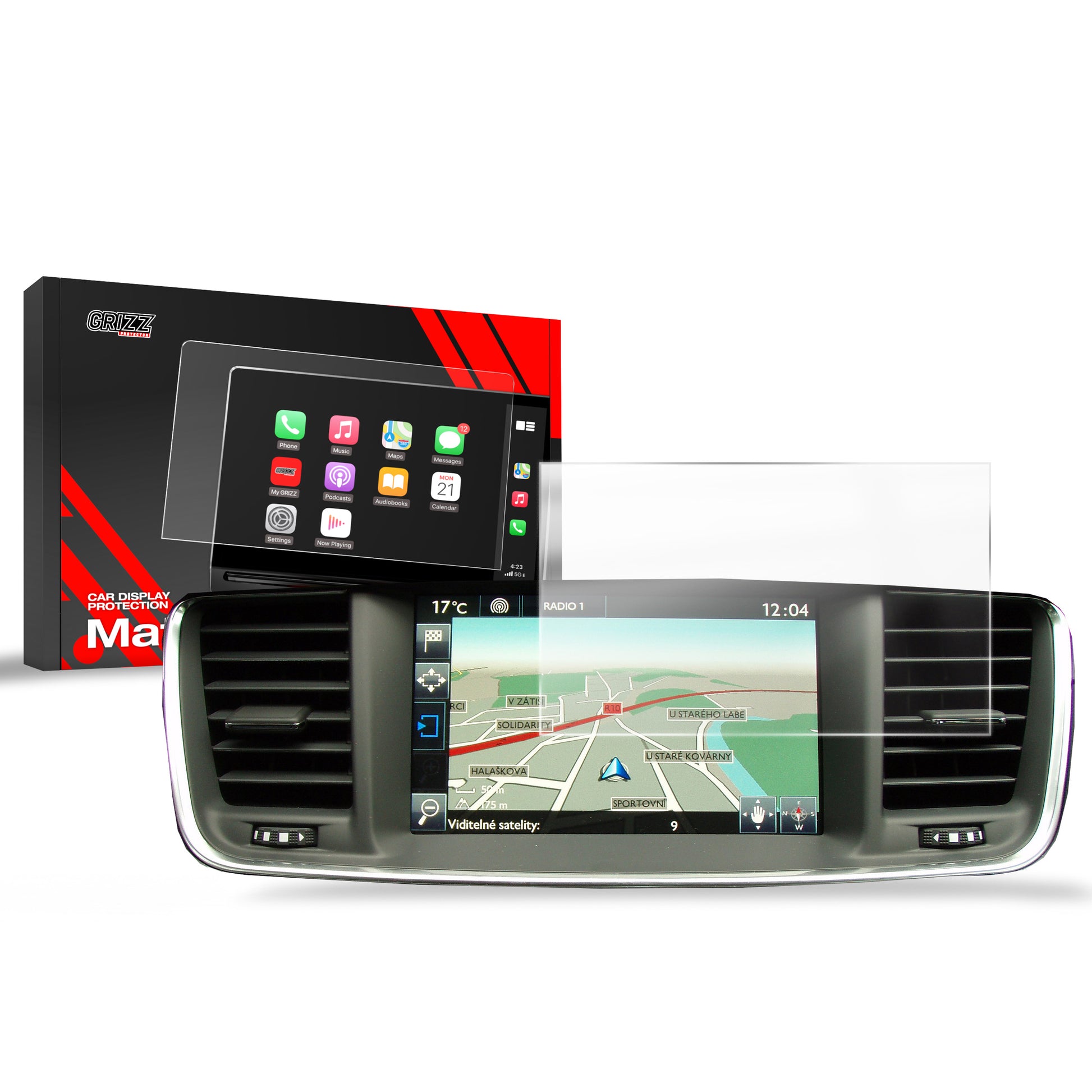 Anti-fingerprint screen protector Peugeot 508 7" (2010-2018) Matte Grizz