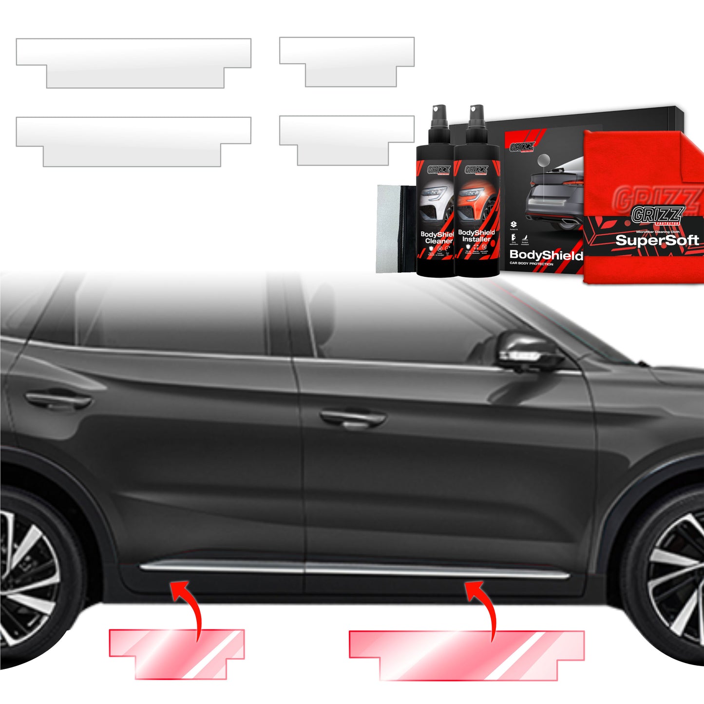 4in1 Protective film for sills for MG ZS Hybrid+ (2024-2025)