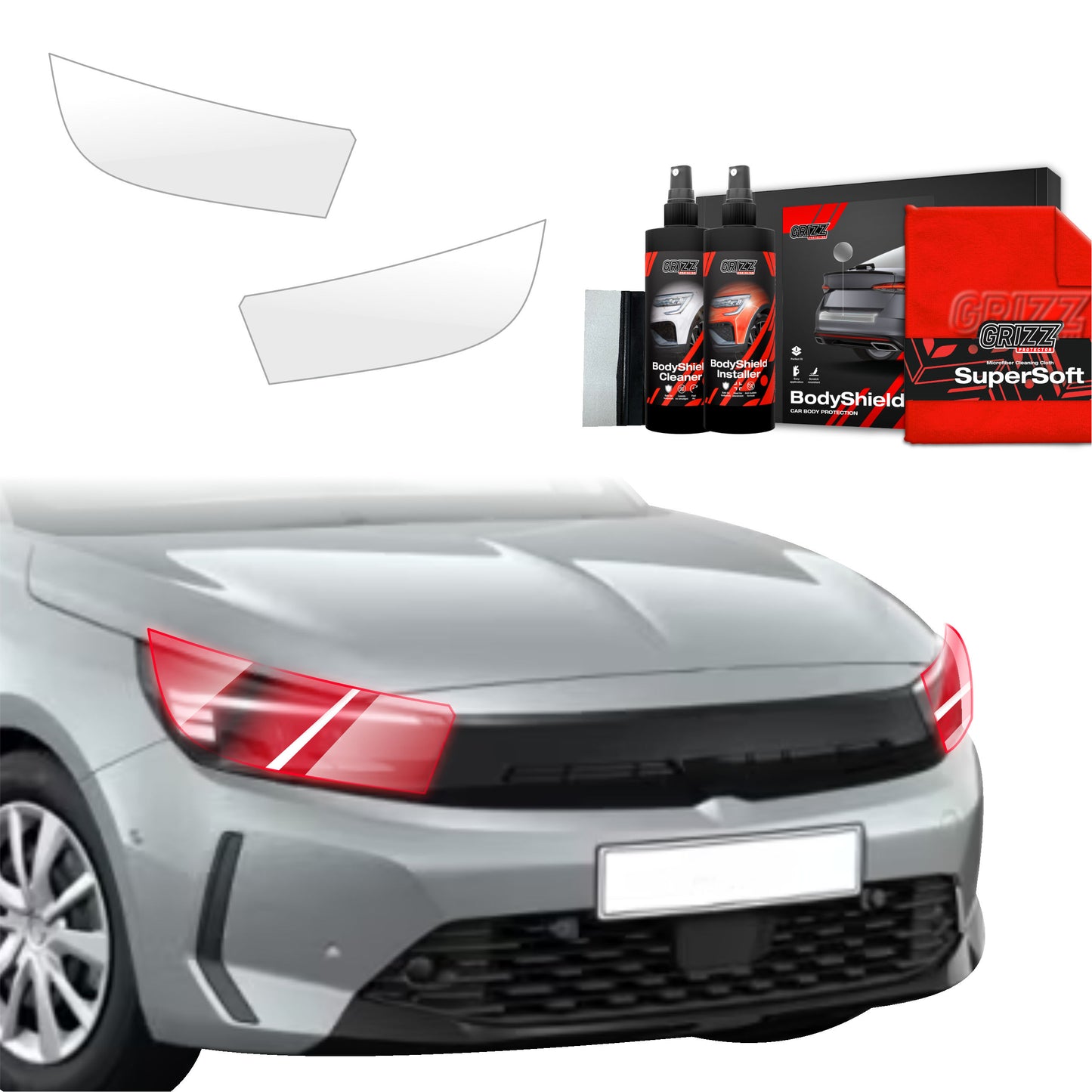 2in1 Protective film for lights for Opel Corsa (2023-2025)