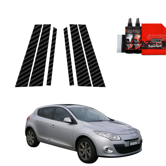6in1 Anglies pluošto plėvelė statramsčiams Renault Megane 3 Kombi 5D (2008-2012)