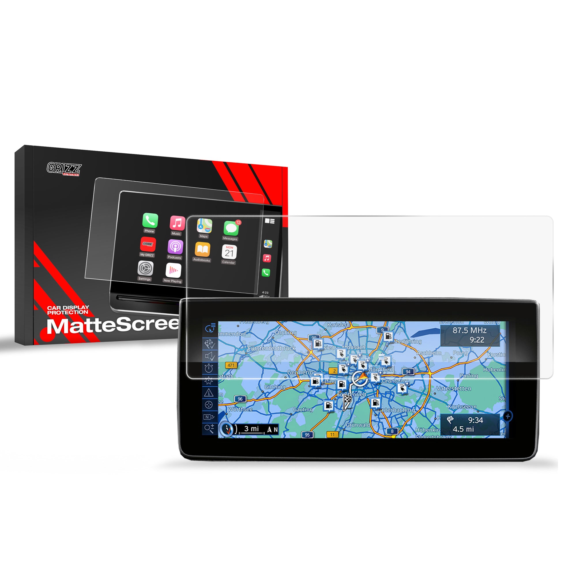 Anti-fingerprint screen protector for BMW i3 (2013-2022) Matte Grizz