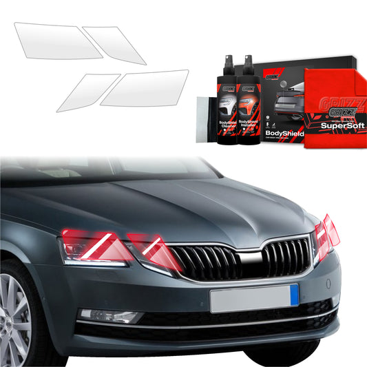 4in1 Protective film for lights for Skoda Octavia 3 (2017-2020)